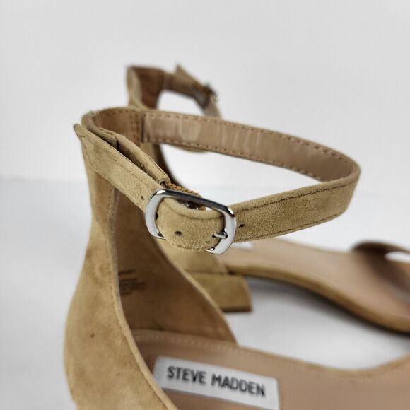 Steve Madden Irenee Tan Nubuck Block Heel Nubuck 9 US - Picture 4 of 14